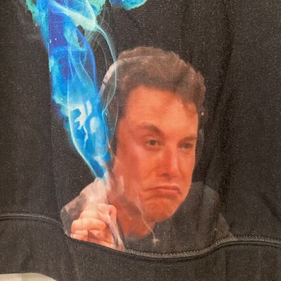 Aloha From Deer Just One Hit Smoke Galaxy Black Sweatshirt Size Medium - Picture 8 of 10